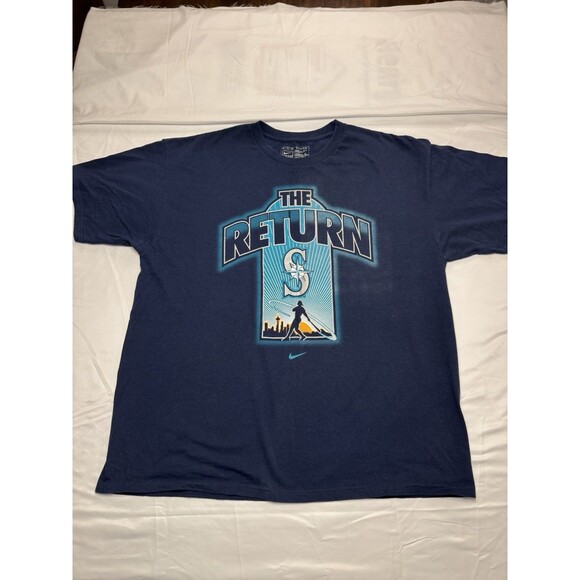 Y2K Nike Ken Griffey Jr “The Return” Seattle Shirt Blue Mens XL - Picture 1 of 8
